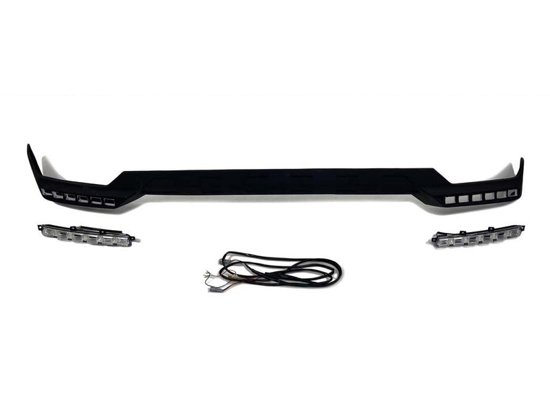 Fiberglass Front AMG Bumper Lip Spoiler with LEDs for Mercedes-Benz G-Class W463